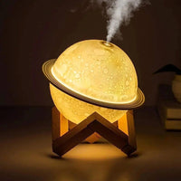 2-in-1 Moon Lamp Humidifier - 3D LED Night Light Humidifier with USB Recharge 3 Colors 330ml - STOREBLITZ