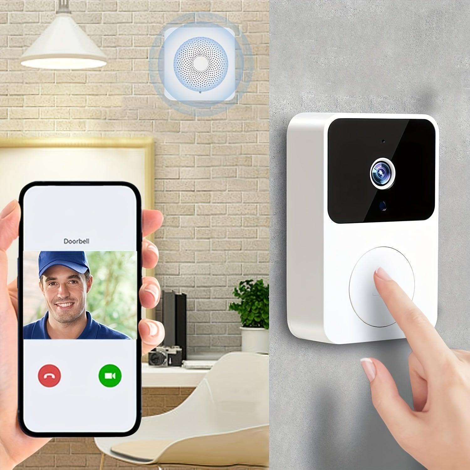 Smart Video Doorbell Camera - Wireless HD Night Vision with Two-Way Intercom