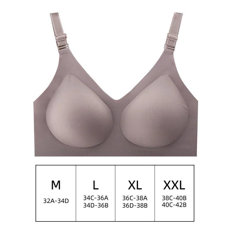 Seamless Wireless Womens Bra - Soft Jelly Color Nursing Lingerie