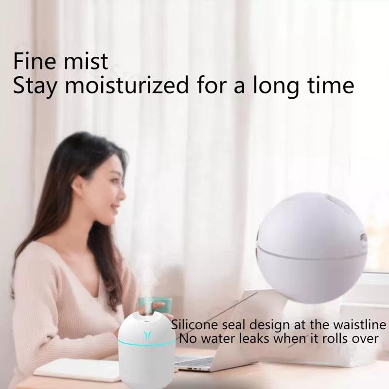 Mini USB Essential Oil Diffuser - 250ML Aromatherapy Humidifier with LED Light for Home and Car