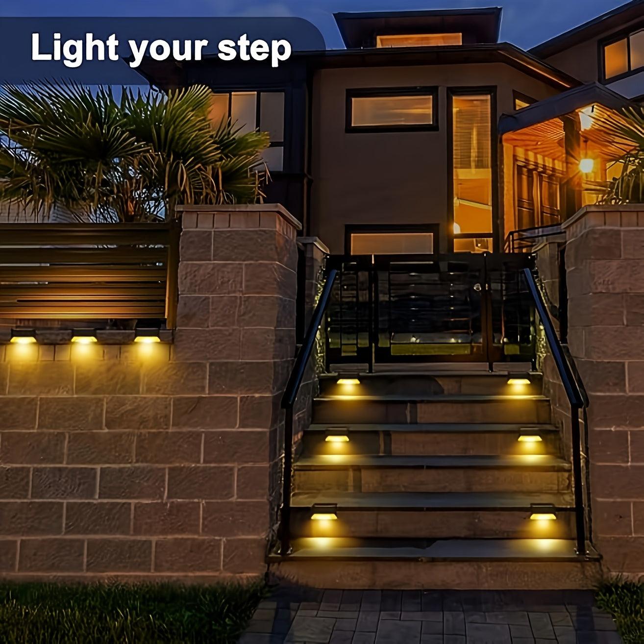 4-Pack Solar Path Lights - Outdoor LED Garden  Yard Railing Decor