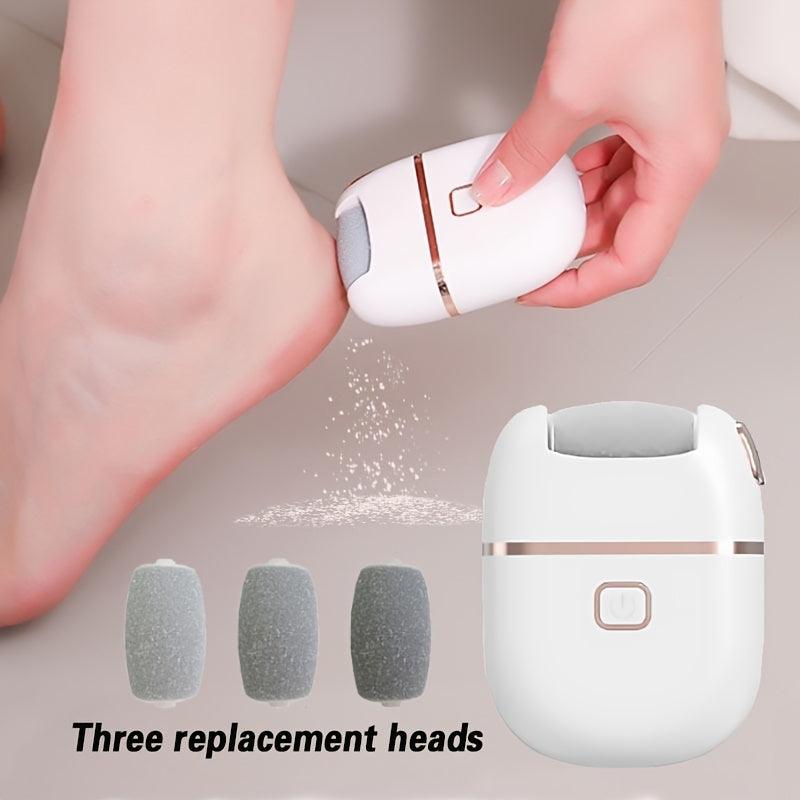 Foot Scraper with 3 Replacement Heads - 2-Speed Integrated Design