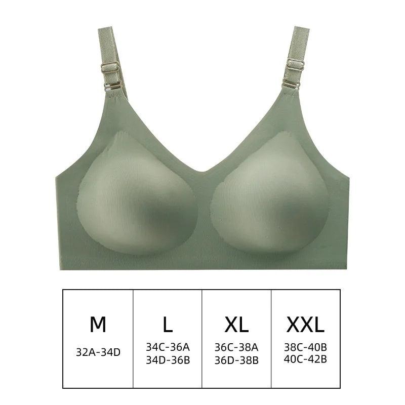 Seamless Wireless Womens Bra - Soft Jelly Color Nursing Lingerie