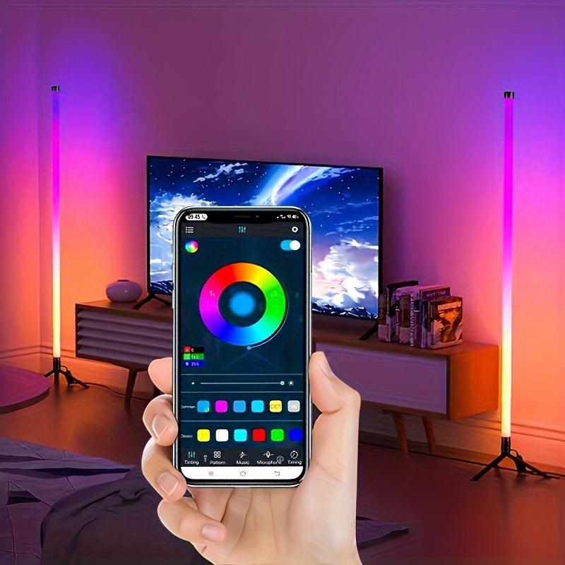 Smart RGB LED Floor Lamp - APP Remote Control Music Sync Dimming Ideal for Home Events - STOREBLITZ