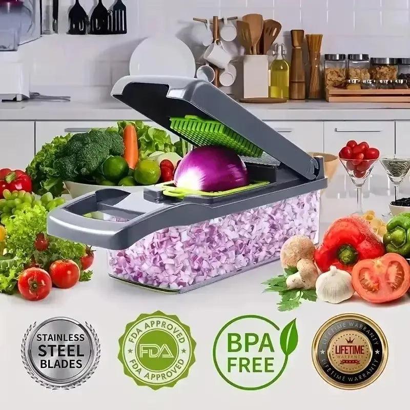 14-in-1 Multifunctional Vegetable Chopper | Kitchen Food Slicer & Dicer