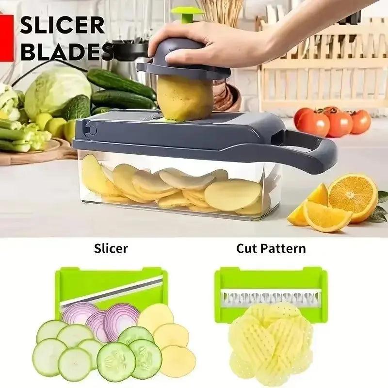 14-in-1 Multifunctional Vegetable Chopper | Kitchen Food Slicer & Dicer