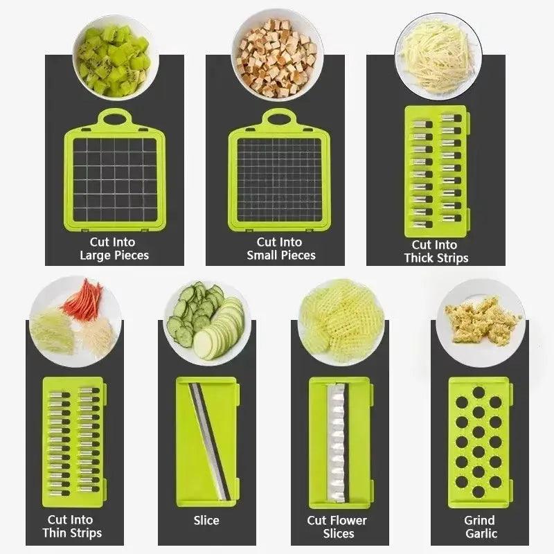 14-in-1 Multifunctional Vegetable Chopper | Kitchen Food Slicer & Dicer