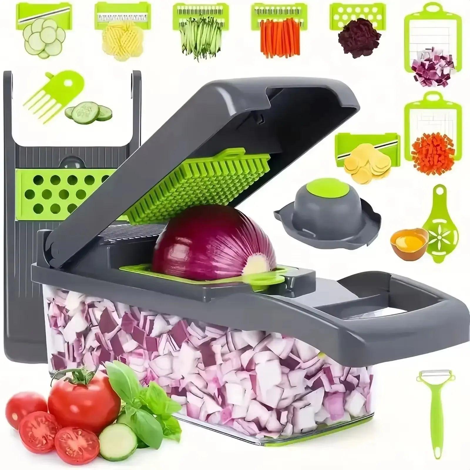 14-in-1 Multifunctional Vegetable Chopper | Kitchen Food Slicer & Dicer