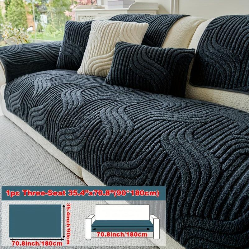 Plush Non-Slip Sofa Cover - Breathable Pet-Friendly Home Decor