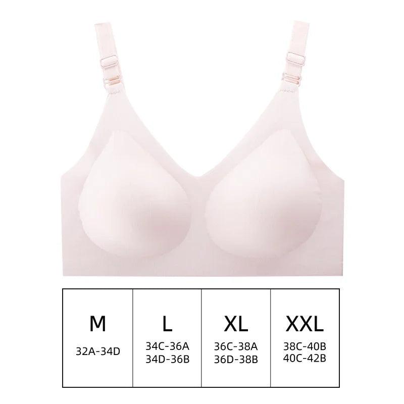 Seamless Wireless Womens Bra - Soft Jelly Color Nursing Lingerie