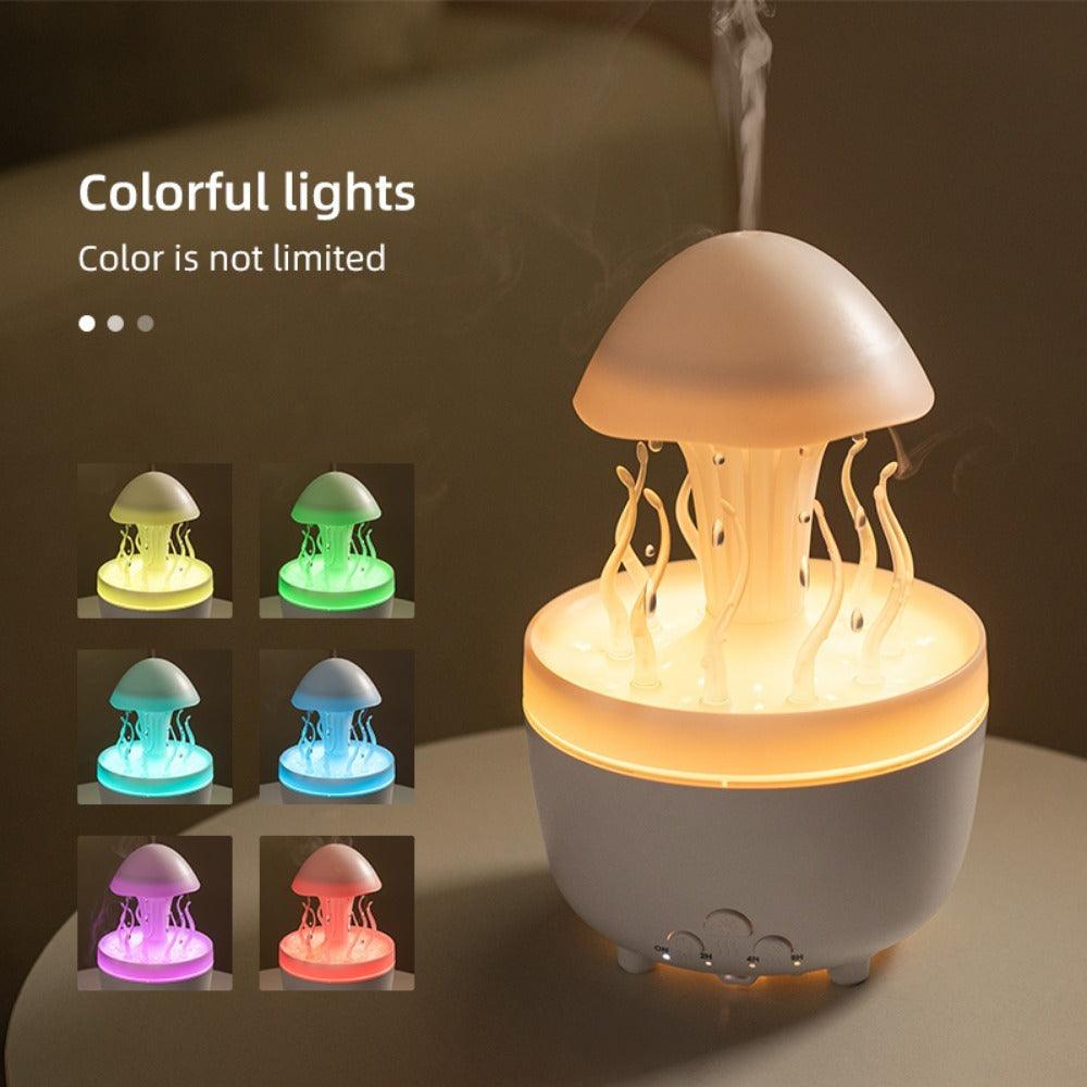 Essential Oil Aromatherapy Humidifier - Colorful Jellyfish Night Light Desk Decor