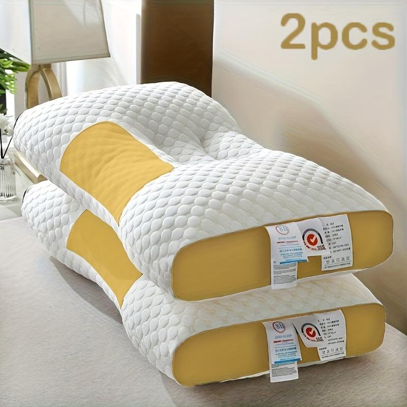 Breathable Knitted Pillow 2Pcs - Neck Support Moisture Absorption Bedding Decor