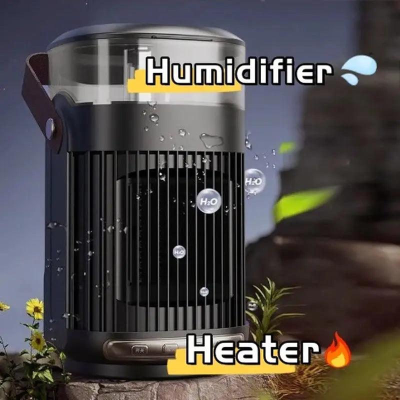 Chauffage et humidificateur portables 2 en 1 - Souffleur d'air intérieur haute puissance pour le bureau à domicile