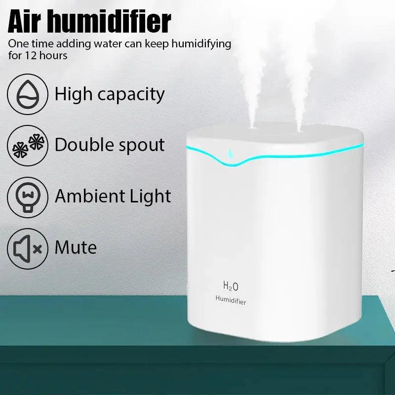 Humidificateur d'air à double pulvérisation 2000 ml