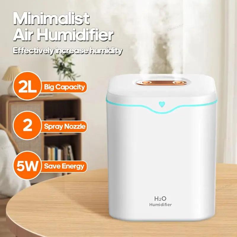 Humidificateur d'huiles essentielles à ultrasons 2000 ml | Diffuseur de brume froide silencieux