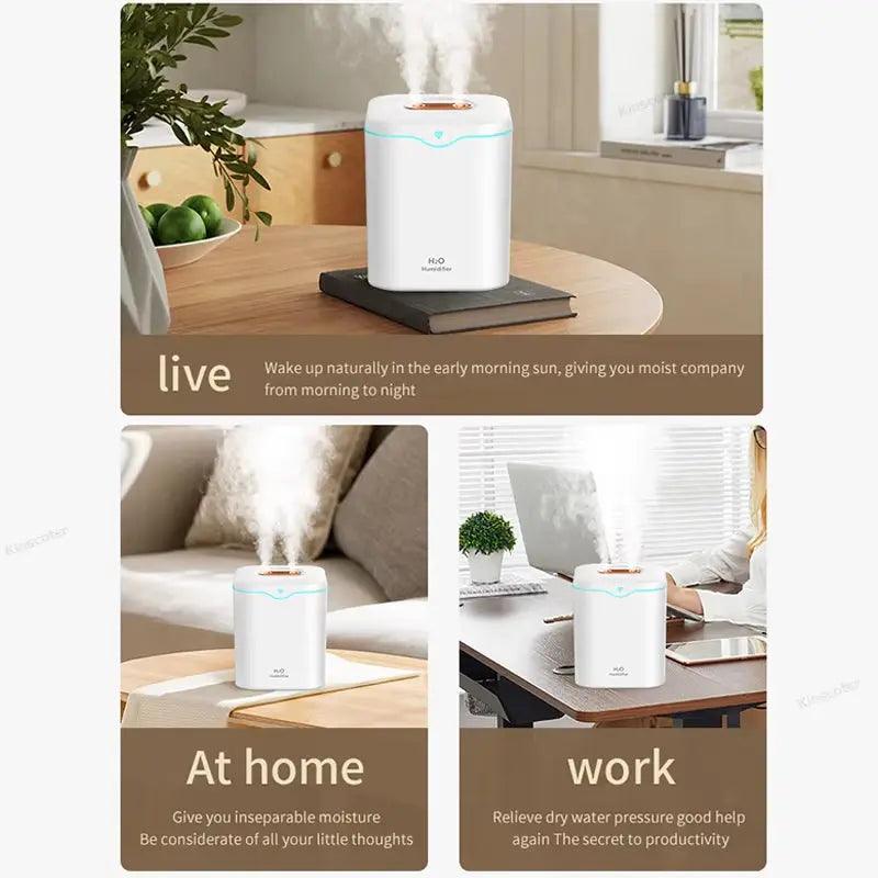 Humidificateur d'huiles essentielles à ultrasons 2000 ml | Diffuseur de brume froide silencieux