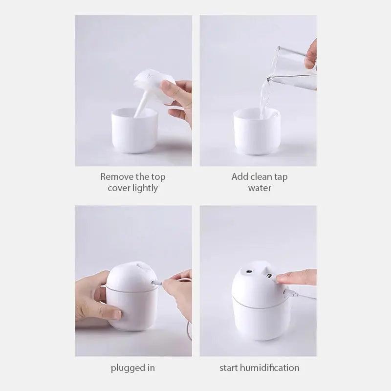 250ML Mini Aroma Oil Diffuser With LED Night Lamp