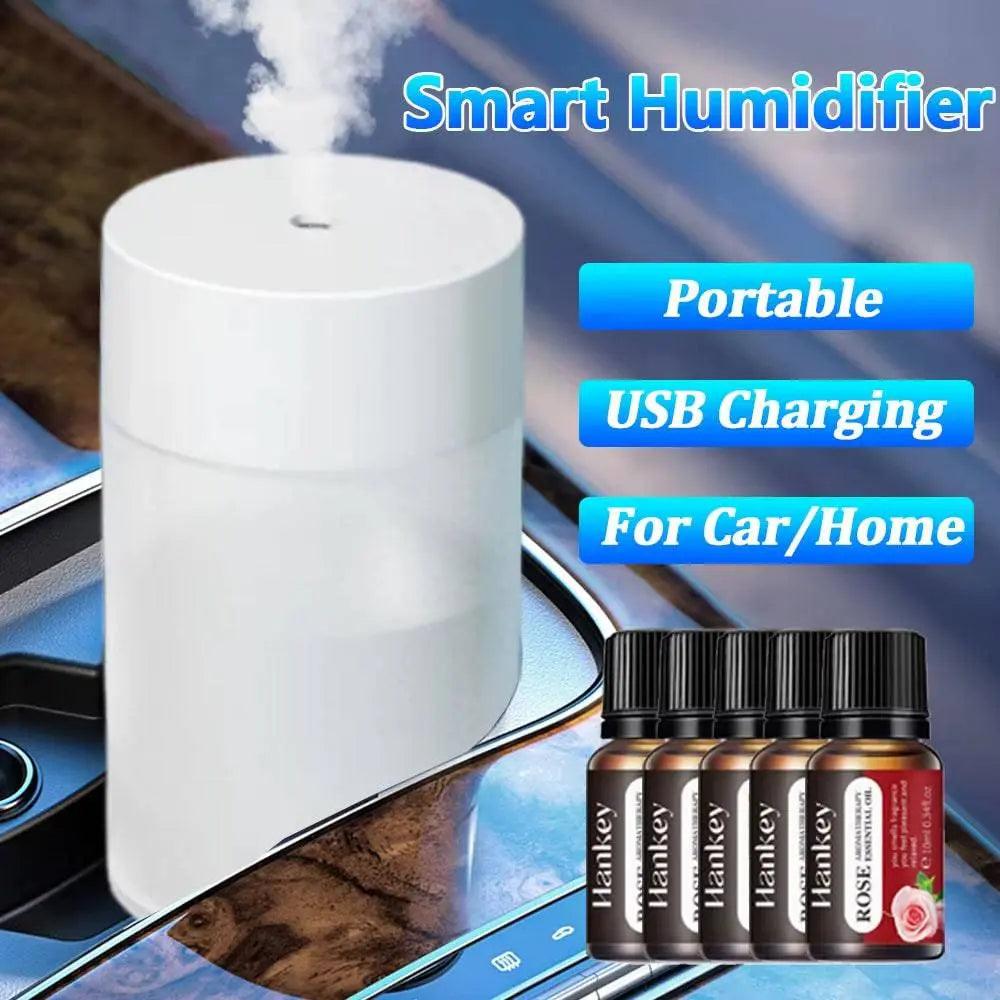 Humidificateur d'air à ultrasons 260 ml Mini lampes LED d'aromathérapie pour maison et voiture