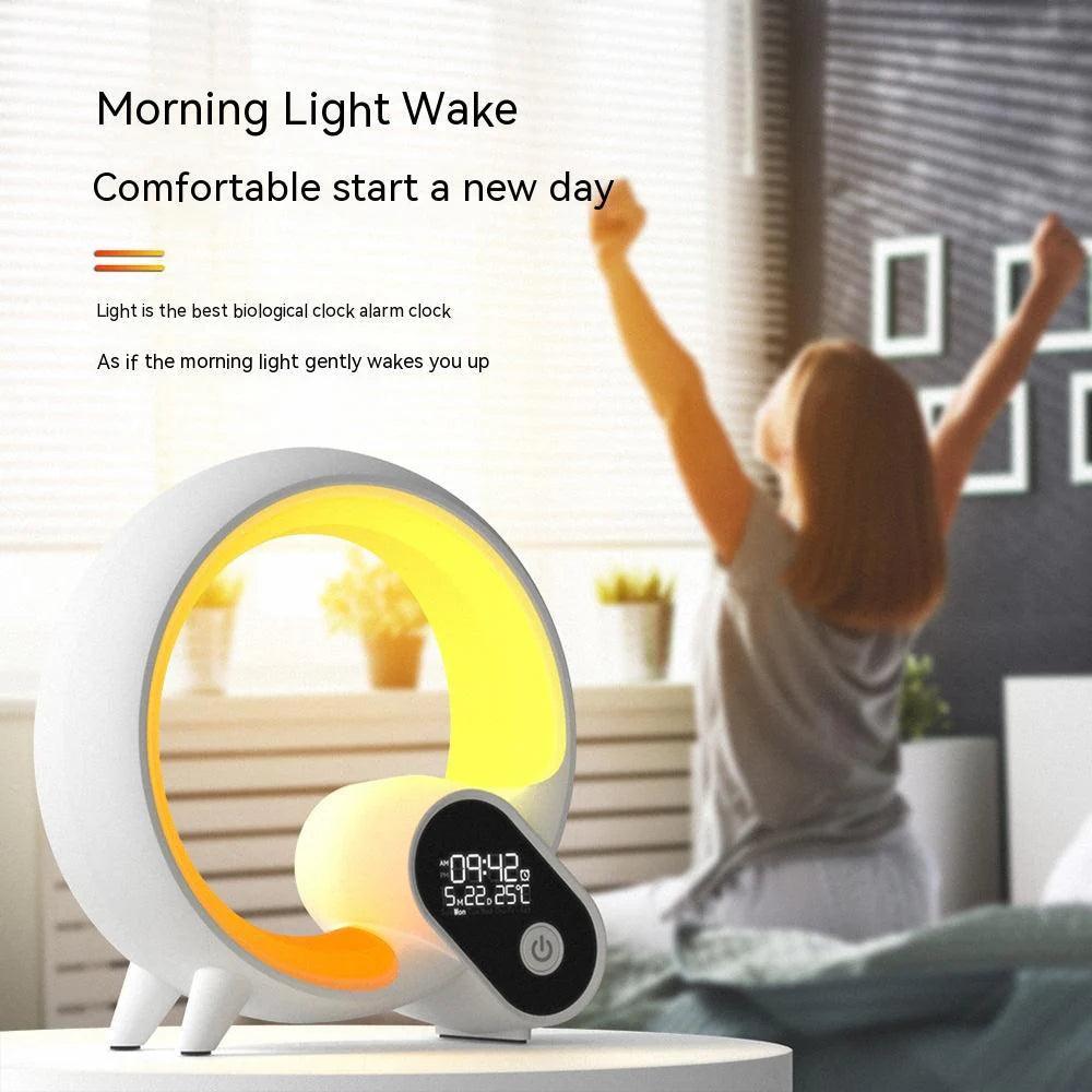 Analog Sunrise Alarm Clock with Bluetooth Audio  Colorful Atmosphere Light