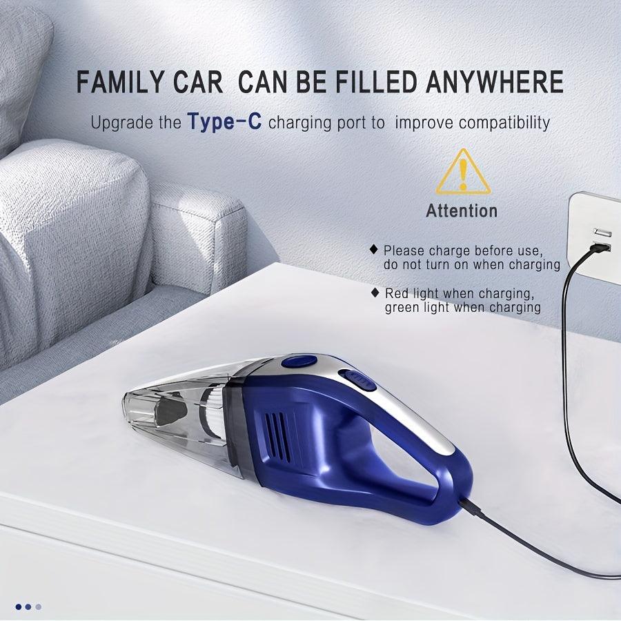 Portable Mini Wireless Handheld Vacuum Cleaner with Powerful Suction for Car  Home