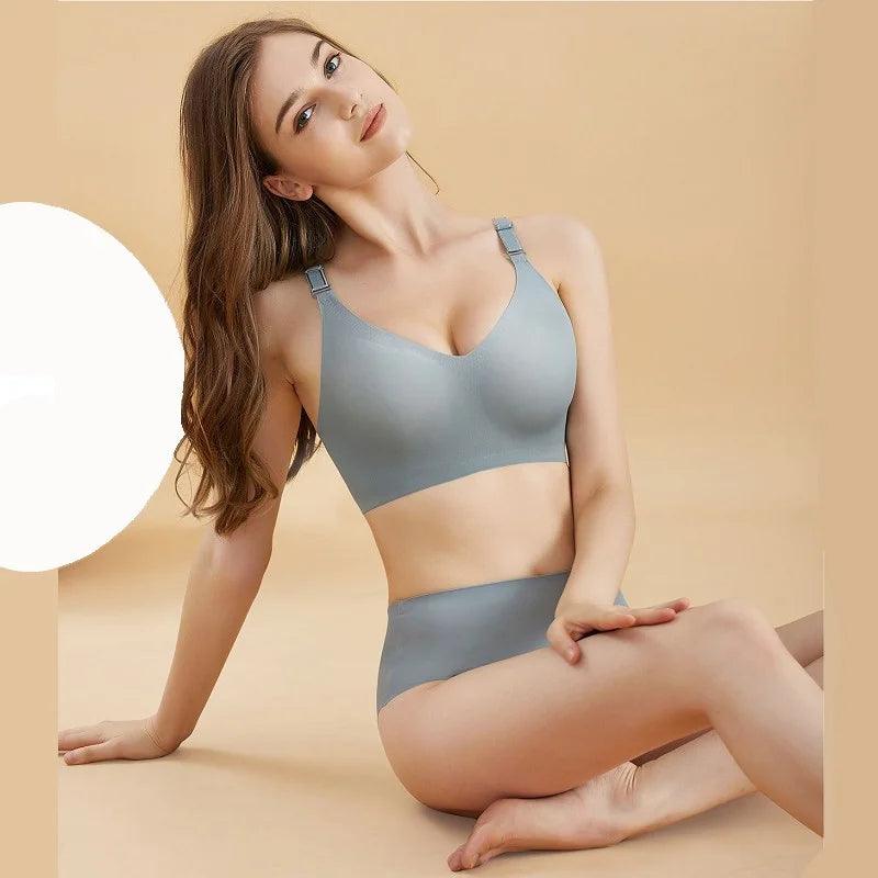 Seamless Wireless Womens Bra - Soft Jelly Color Nursing Lingerie