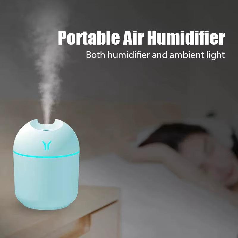 Mini USB Essential Oil Diffuser - 250ML Aromatherapy Humidifier with LED Light for Home and Car