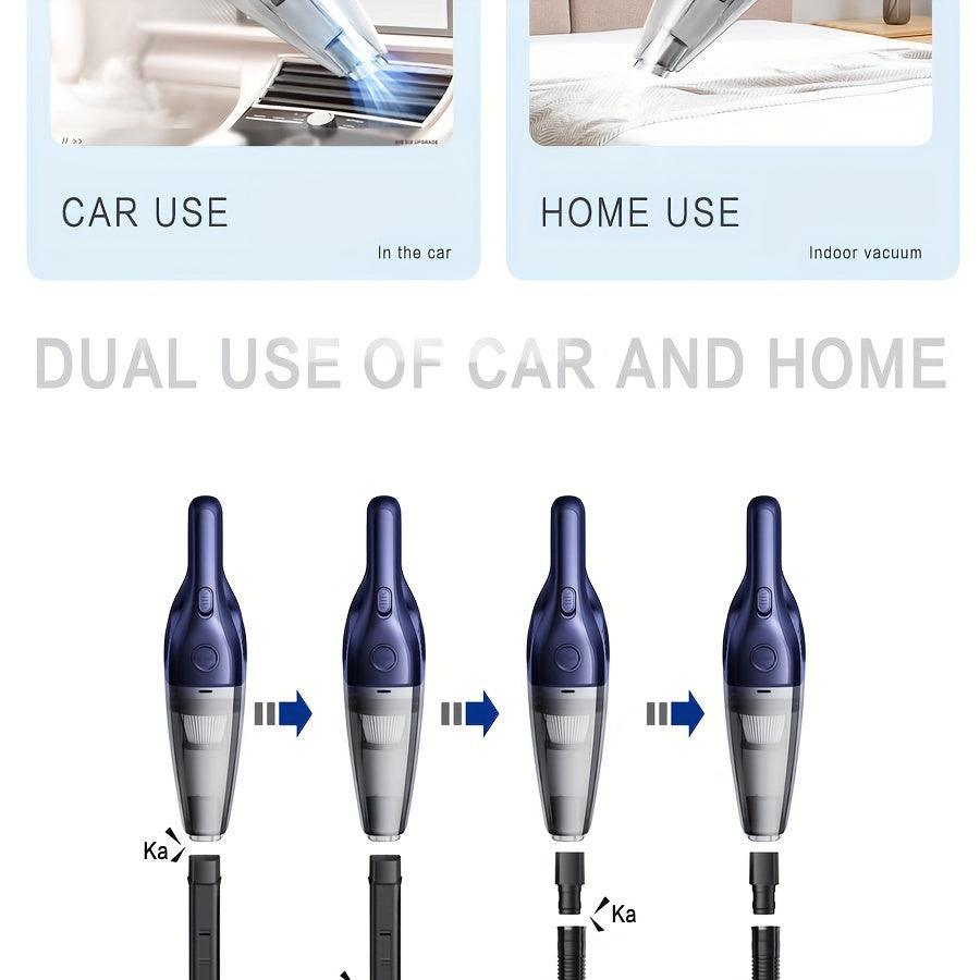 Portable Mini Wireless Handheld Vacuum Cleaner with Powerful Suction for Car  Home