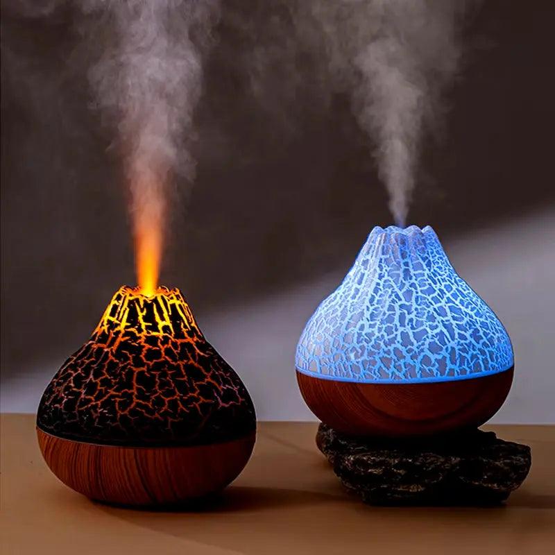 300ML Volcano USB Humidifier | 7-Color Night Light Air Diffuser - STOREBLITZ