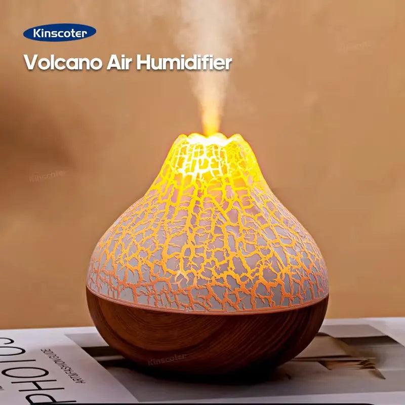 300ML Volcano USB Humidifier | 7-Color Night Light Air Diffuser