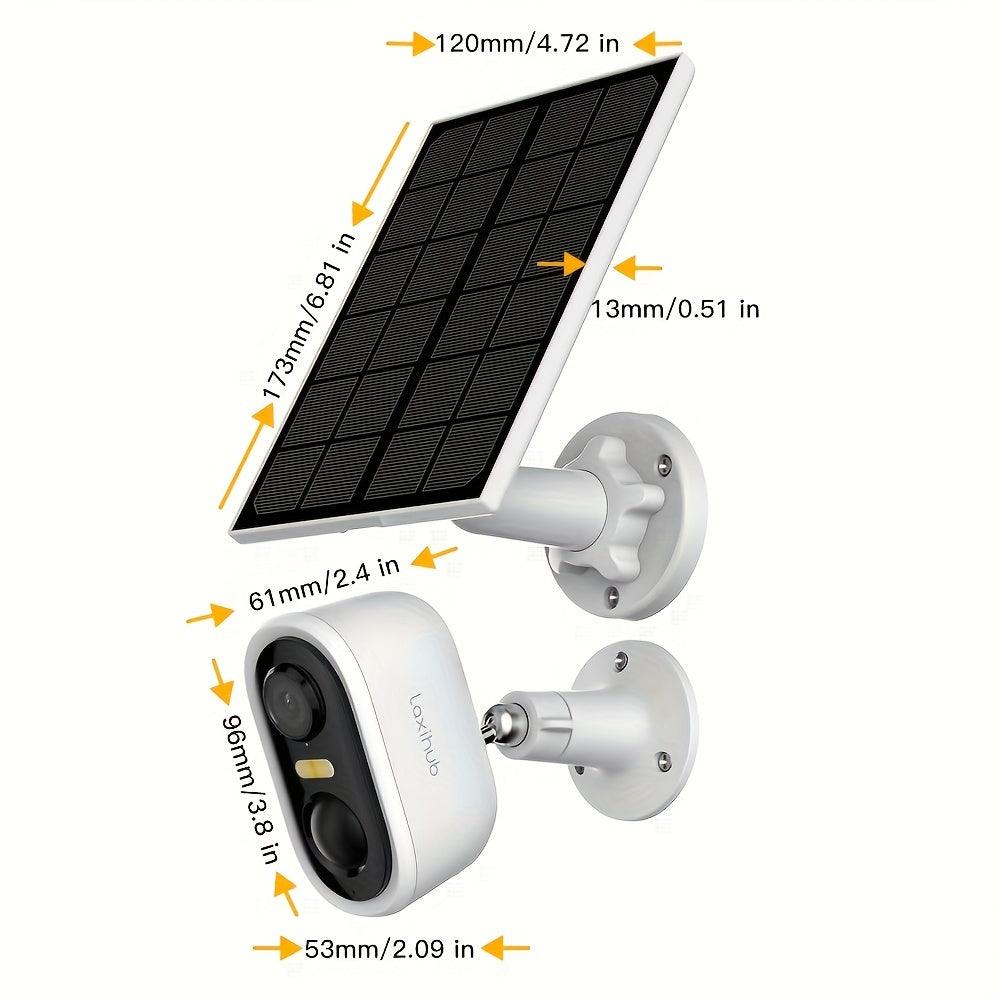 Wireless Solar-Powered Security Camera - 2K Night Vision Motion Detection 2-Way Talk - STOREBLITZ