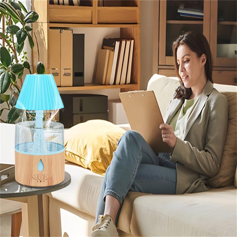 Color Changing Mushroom Aroma Diffuser  Humidifier with Rain Sound for Sleep