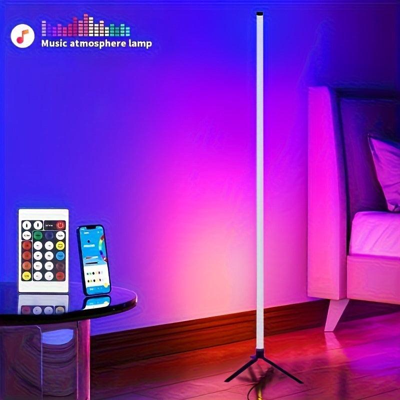 Smart RGB LED Floor Lamp - APP Remote Control Music Sync Dimming Ideal for Home Events - STOREBLITZ