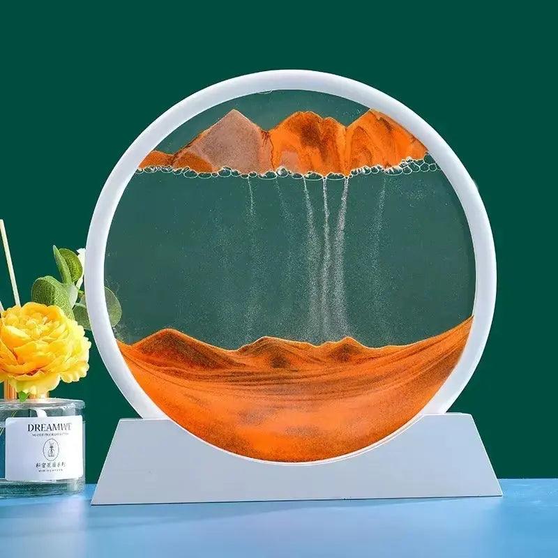 3D Moving Sand Art Hourglass | Deep Sea Sandscape Decor Gift