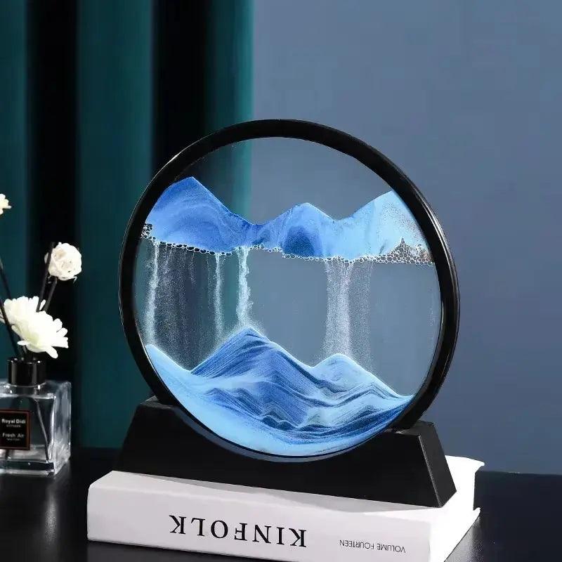 3D Moving Sand Art Hourglass | Deep Sea Sandscape Decor Gift