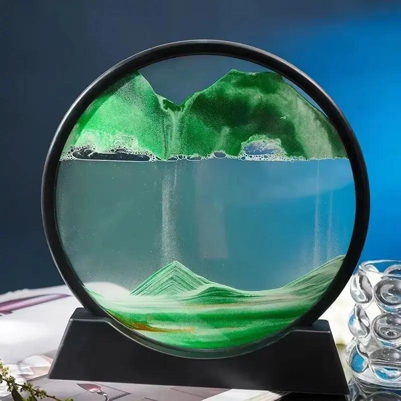 3D Sanduhr mit beweglicher Sandkunst, Sandlandschaft aus der Tiefsee, Deko-Geschenk 