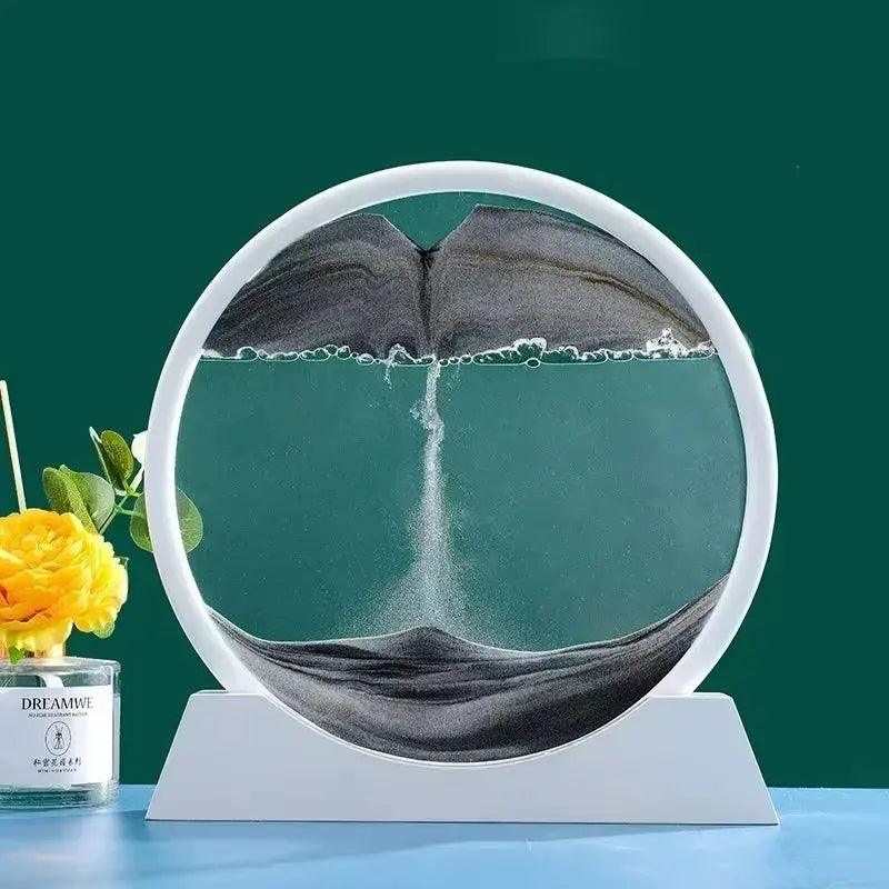 3D Moving Sand Art Hourglass | Deep Sea Sandscape Decor Gift