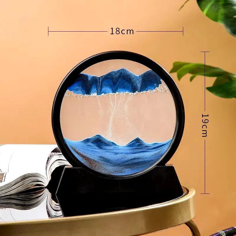 3D Moving Sand Art Hourglass | Deep Sea Sandscape Decor Gift