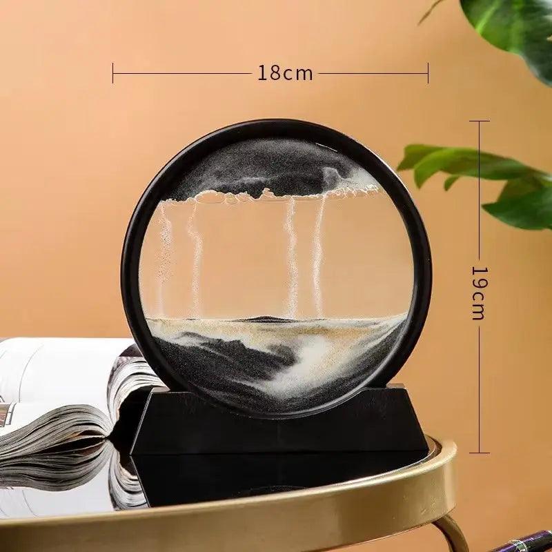 3D Moving Sand Art Hourglass | Deep Sea Sandscape Decor Gift