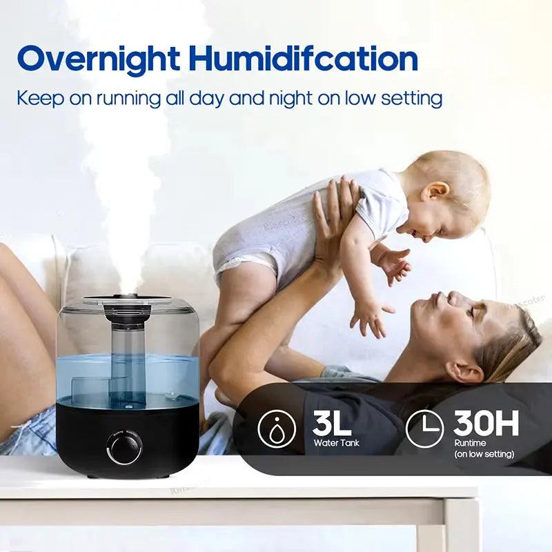 Humidificateur d'arômes professionnel de grande capacité de 3 L | Télécommande et minuterie