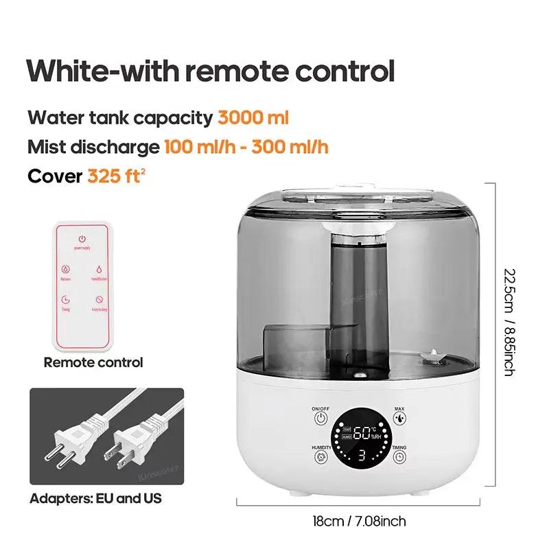 3L Professional Large Capacity Aroma Humidifier | Remote Control & Timer