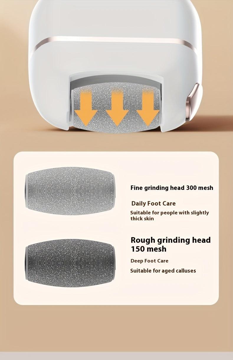 Foot Scraper with 3 Replacement Heads - 2-Speed Integrated Design