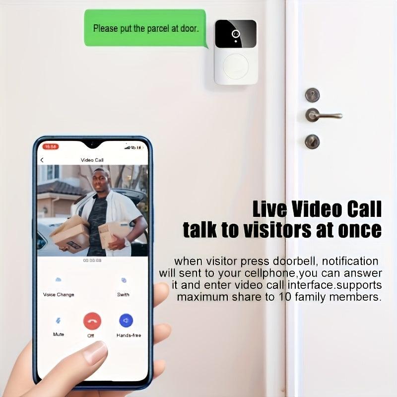 Smart Video Doorbell Camera - Wireless HD Night Vision with Two-Way Intercom