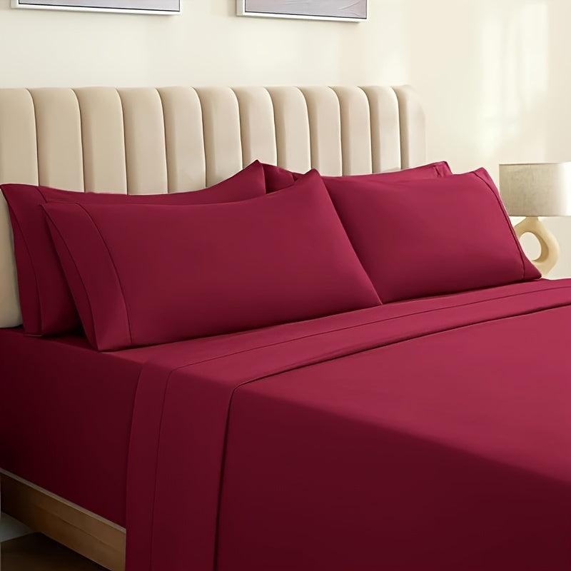 Luxury Cooling Sheet Set - 6 Pieces with Deep Pockets Soft Breathable Bedding