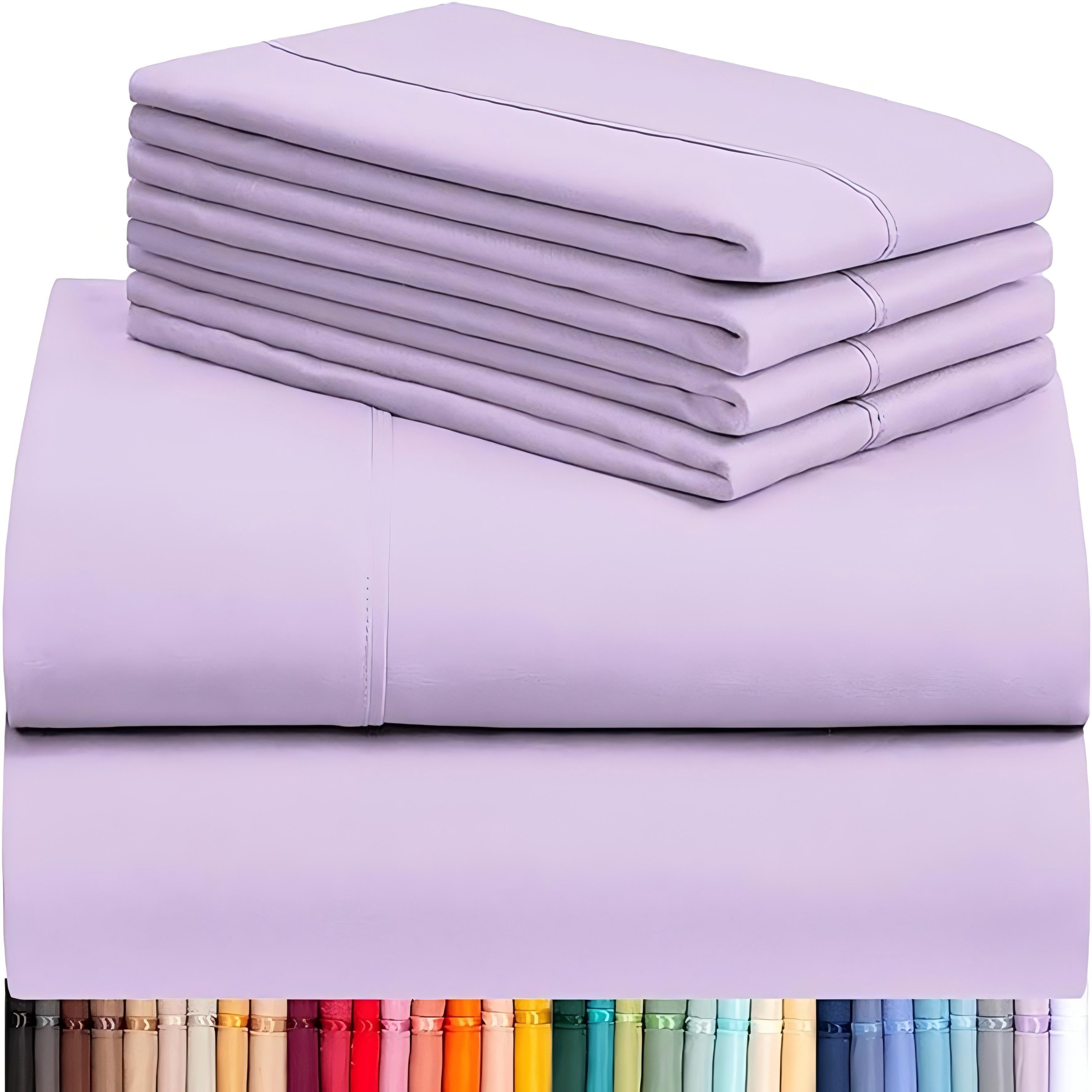 Luxury Cooling Sheet Set - 6 Pieces with Deep Pockets Soft Breathable Bedding