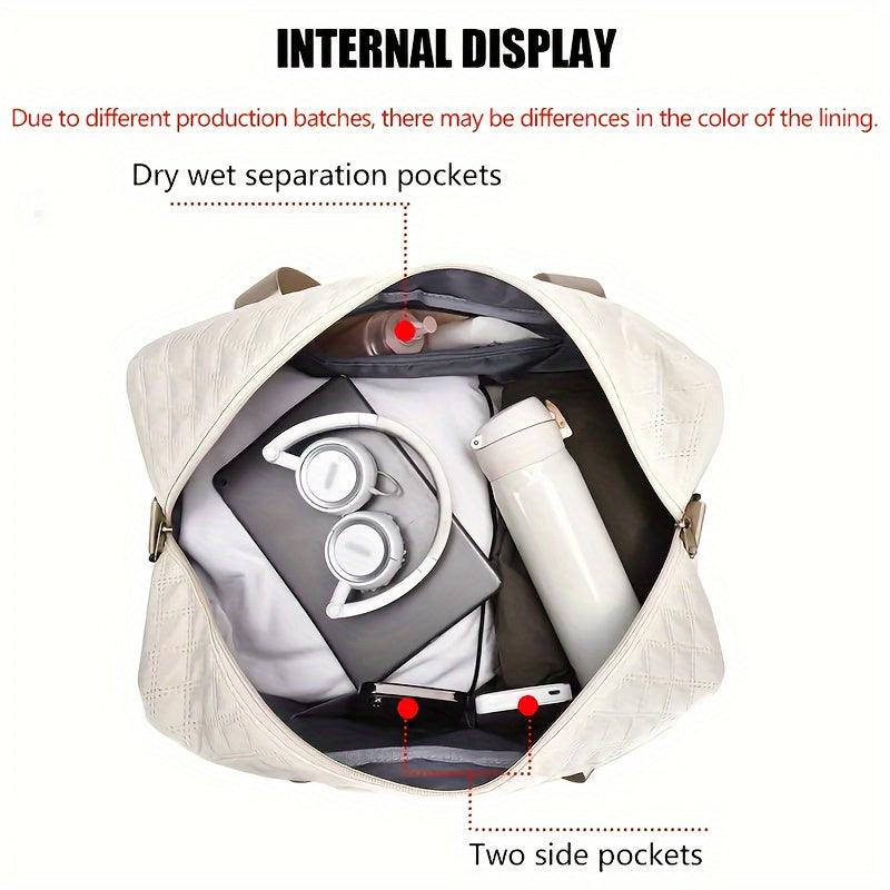 Large Capacity Duffel Bag - Luxury Travel Gym Tote with WetDry Separation  Pockets