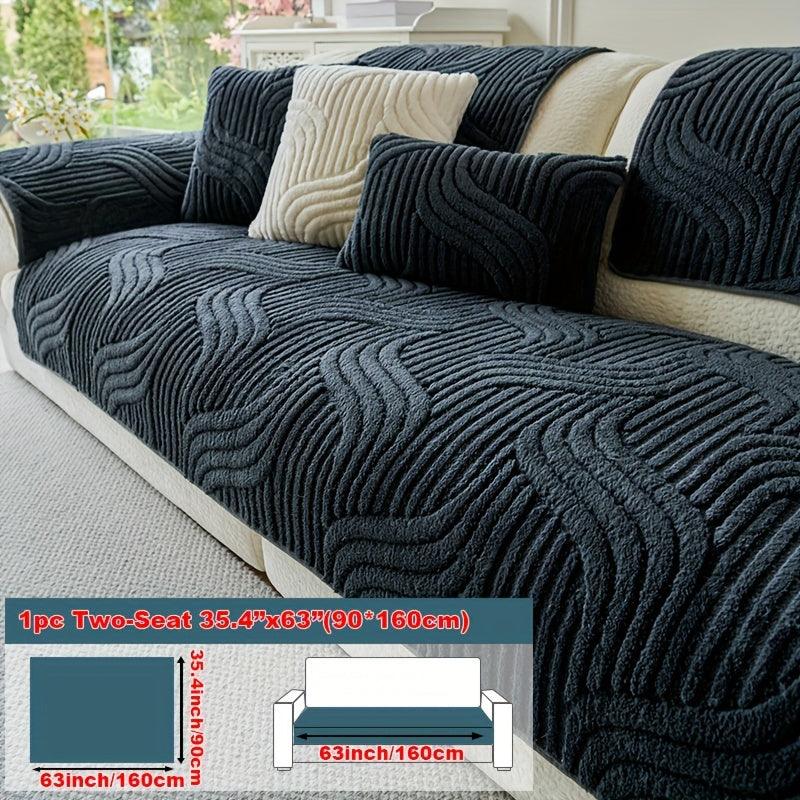 Plush Non-Slip Sofa Cover - Breathable Pet-Friendly Home Decor