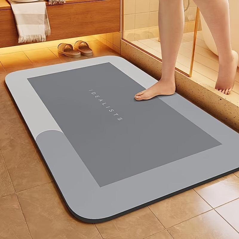 Diatomaceous Earth Bath Mat - Quick Dry Ultra-Absorbent Non-Slip Odor-Free