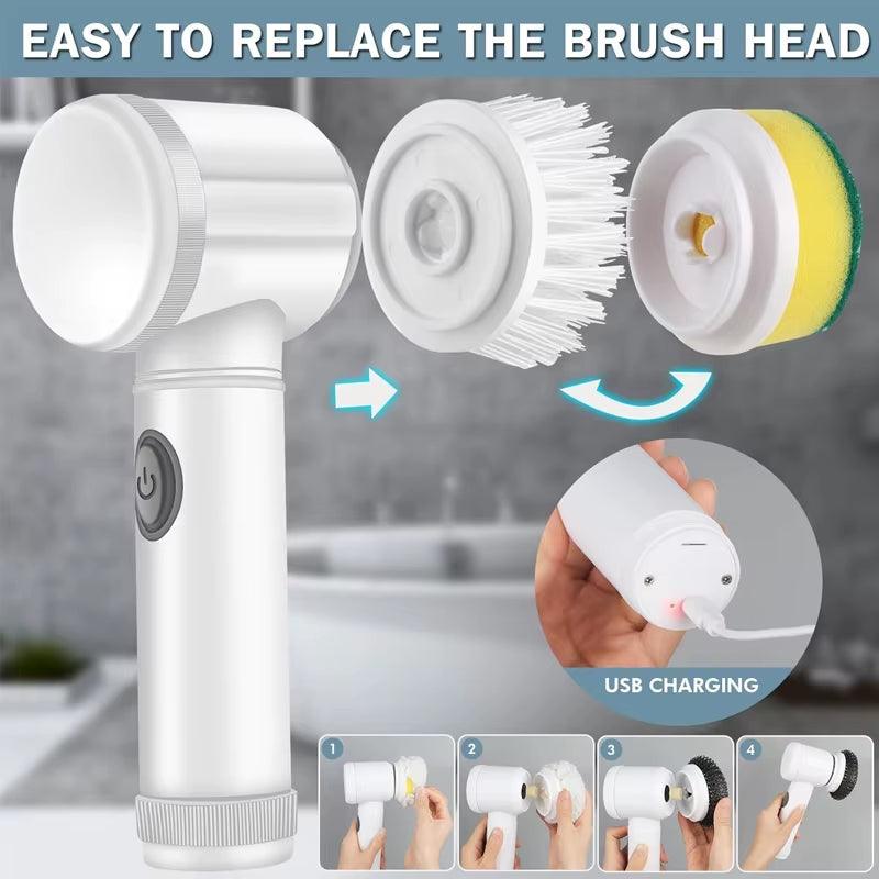 Multi-Functional Power Scrubber Brush - Electric Cleaner for Kitchen and Bathroom