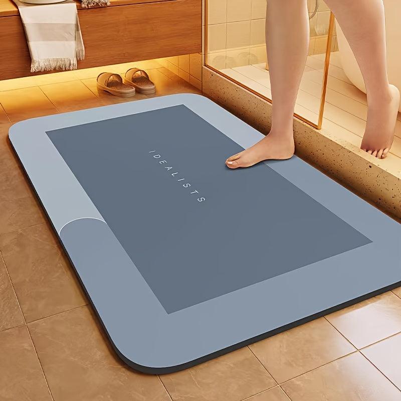 Diatomaceous Earth Bath Mat - Quick Dry Ultra-Absorbent Non-Slip Odor-Free