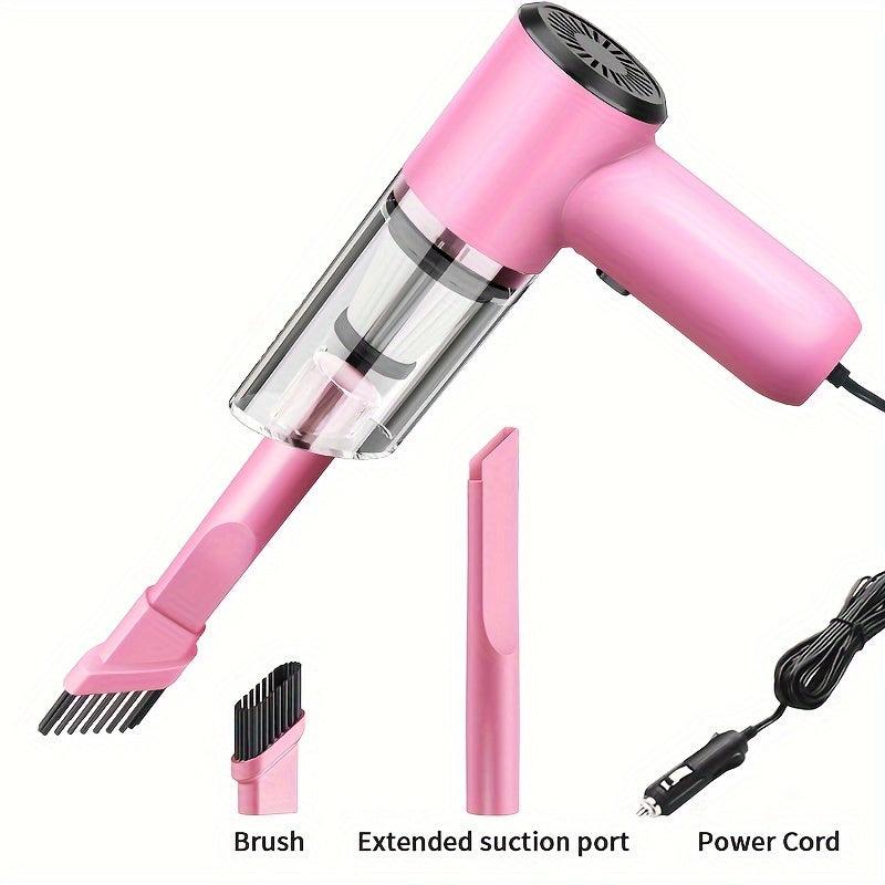 Compact 12V Car Vacuum - Handheld Wired Pet Hair Remover with Accessories - STOREBLITZ